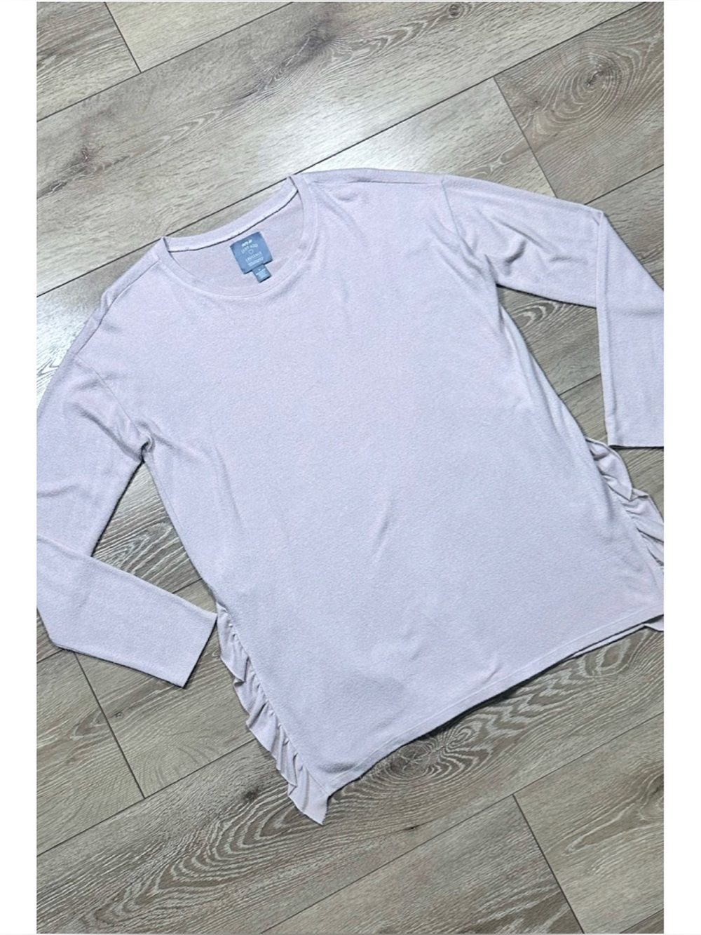 Aerie Just Add Leggings Slub Knit Vintage-Style Ruffle Vent Sweatshirt